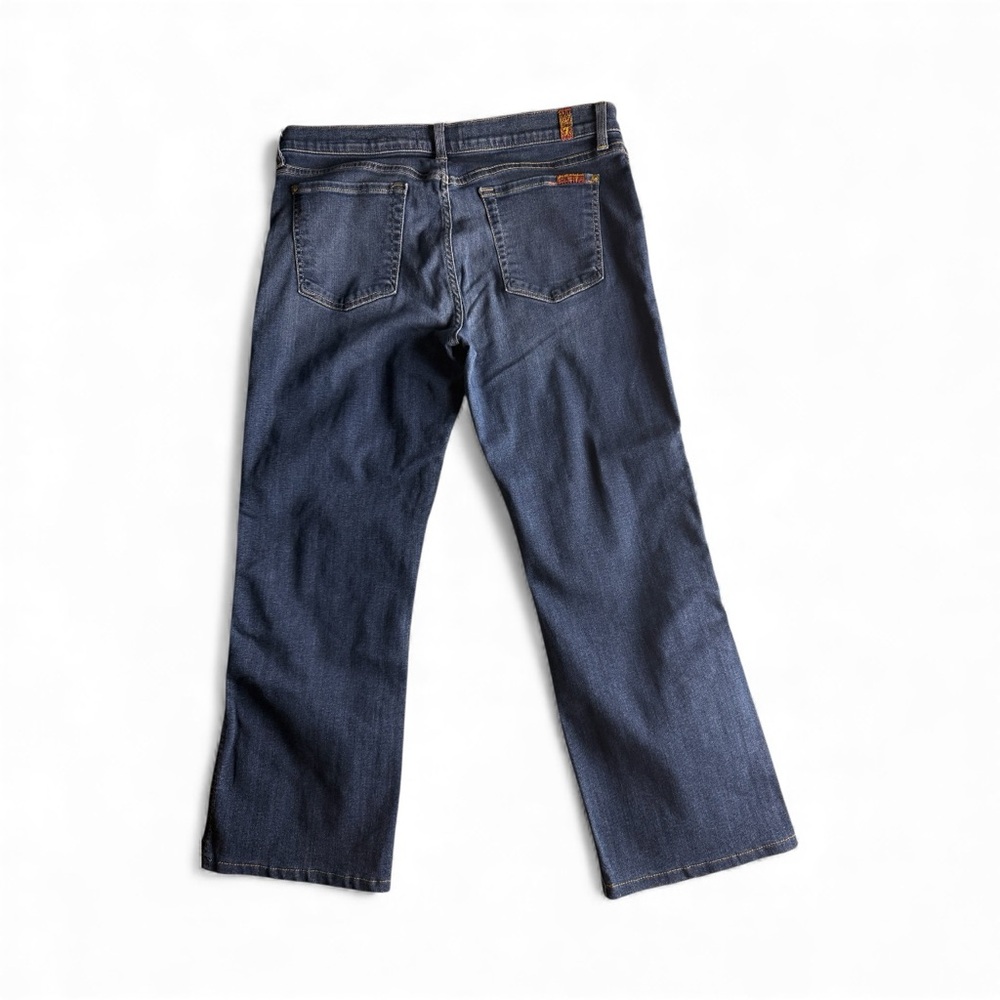 Vtg Seven7 For All Manking Women Rare Blue Jean Bootcut Cropped Retro Sexy Sz31 View 2